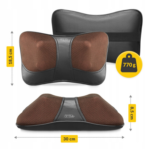 Массажная подушка  4FIZJO Shiatsu Ultra+ Brown - фото №6